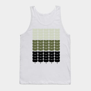 Abstract Geometric Repeat Leaf Pattern Tank Top